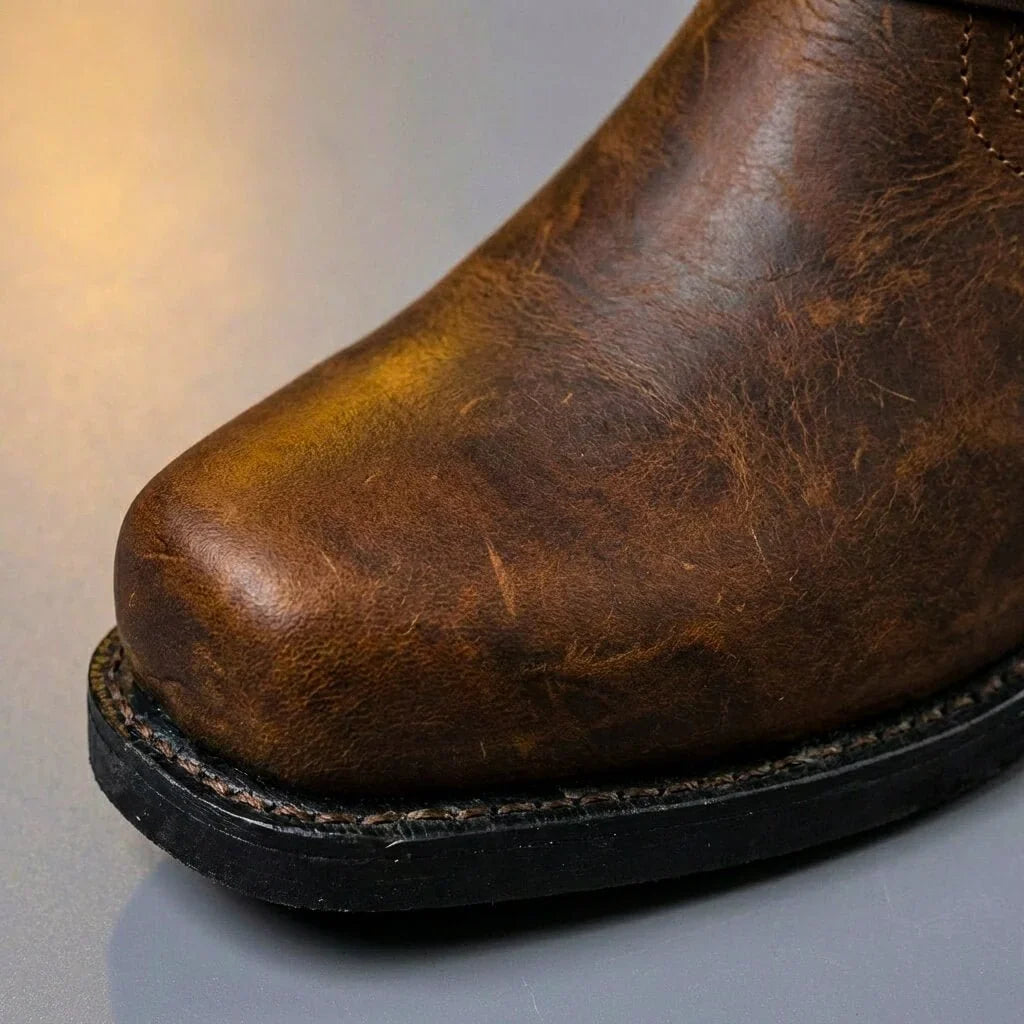 Harness boots med metalring og firkantet snude, visning 5