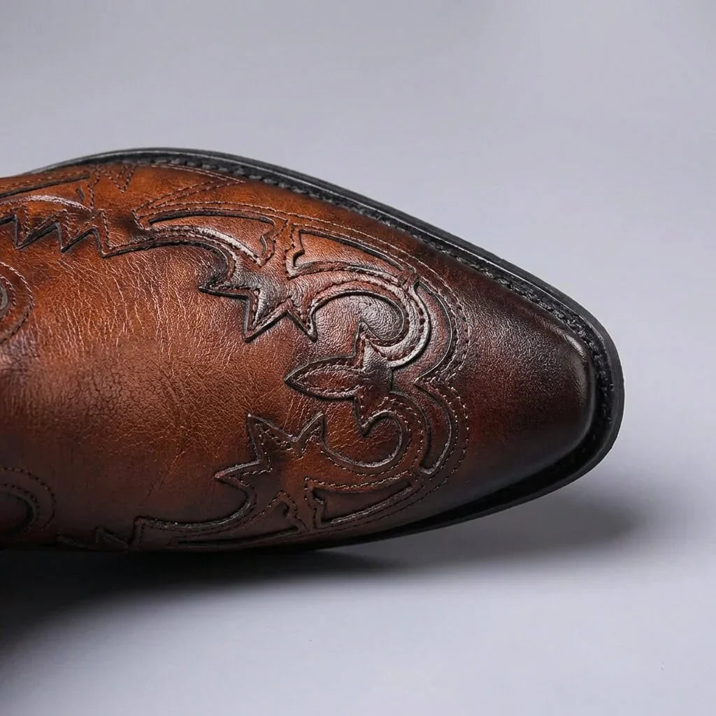 Western Chelsea boots med spids snude, visning 4