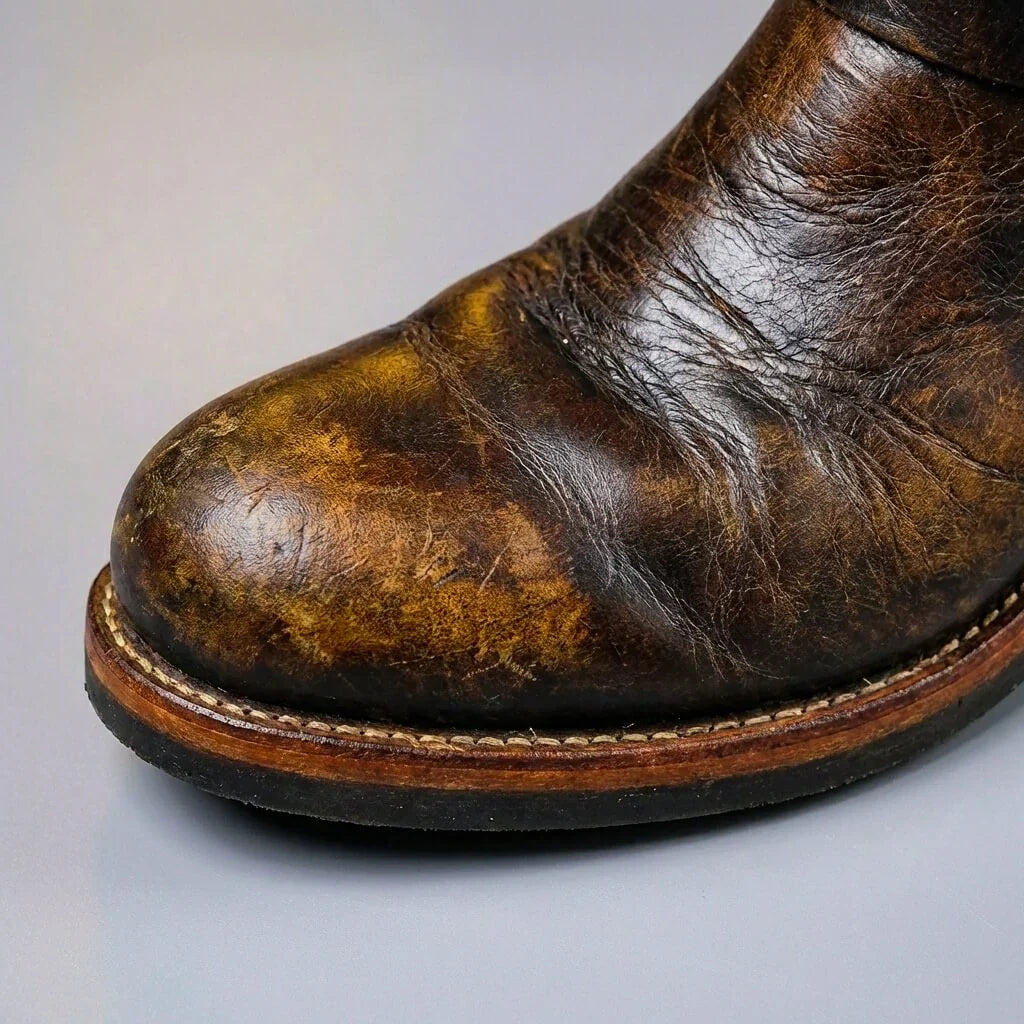 Engineer boots med 2 spænderemme og slidt look, visning 6
